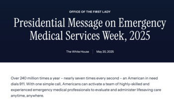 EMS Week White House Statement